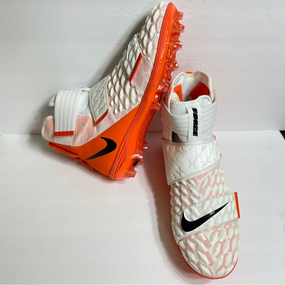 Nike Force Savage Elite 2 Football Cleats Size 16 BV3962-101 White Orange